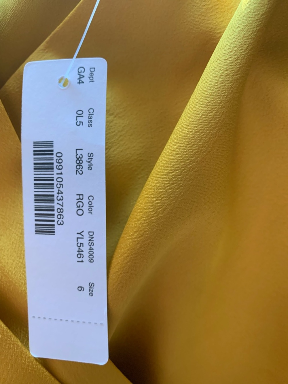 J.Crew Collection Satin Wide Leg Jumpsuit Yellow Wrap Tie Waist Size 6 NWT - Picture 7 of 7